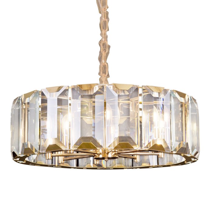 Подвесной светильник Harlow Crystal gold из  прозрачных кристаллов