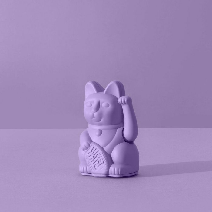 Декоративная фигурка-статуэтка Lucky Cat Mini лилового цвета - купить Фигуры и статуэтки по цене 2341.0