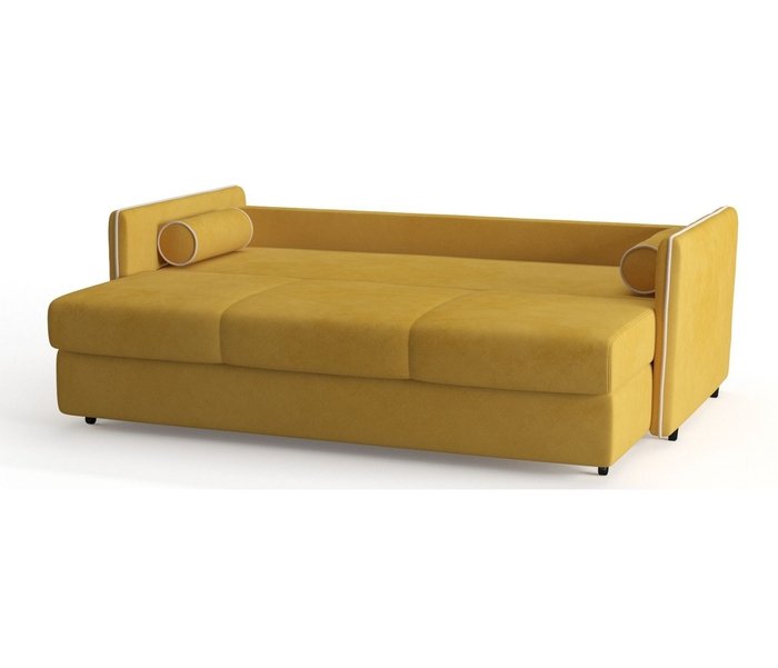 Диван-кровать Адмирал в обивке из велюра желтого цвета  - лучшие Прямые диваны в INMYROOM