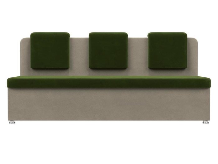 Кухонный прямой диван Маккон бежево-зеленого цвета - купить Прямые диваны по цене 22999.0