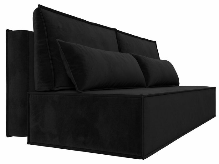 Прямой диван-кровать Фабио Лайт черного цвета - лучшие Прямые диваны в INMYROOM