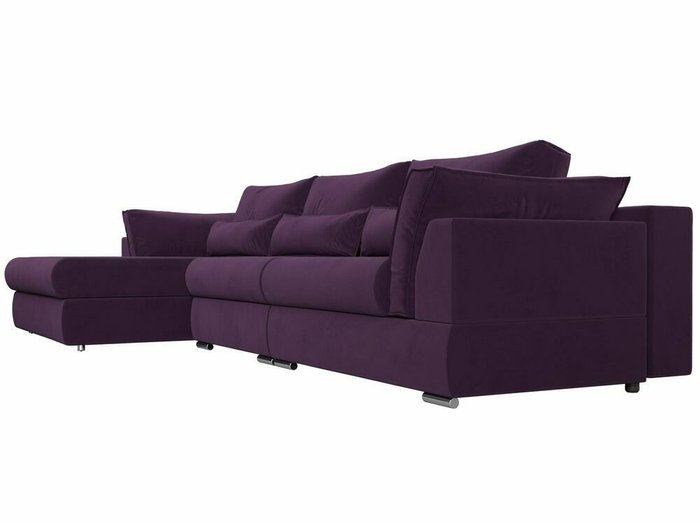 Угловой диван-кровать Пекин Long фиолетового цвета угол левый - лучшие Угловые диваны в INMYROOM
