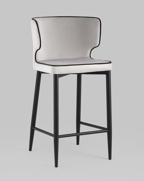 Стул полубарный Матео светло-серого цвета - купить Барные стулья по цене 9990.0
