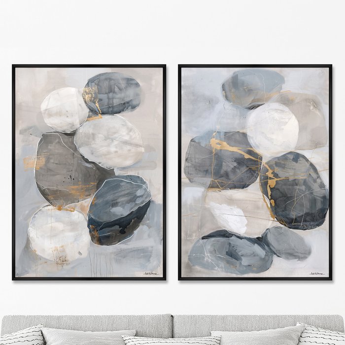 Набор из 2-х репродукций картин на холсте Природный Камень, 2025г.