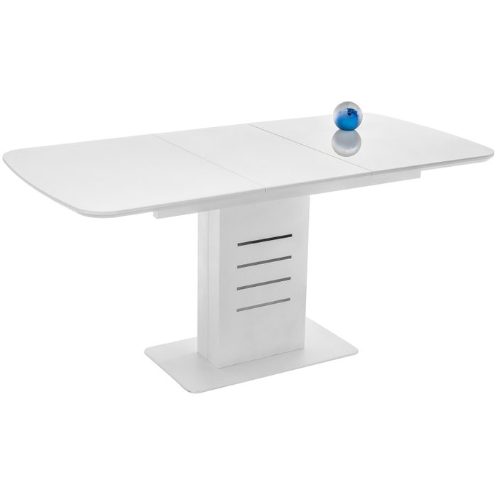 Раздвижной обеденный стол Кейтлин белого цвета - купить Обеденные столы по цене 36590.0