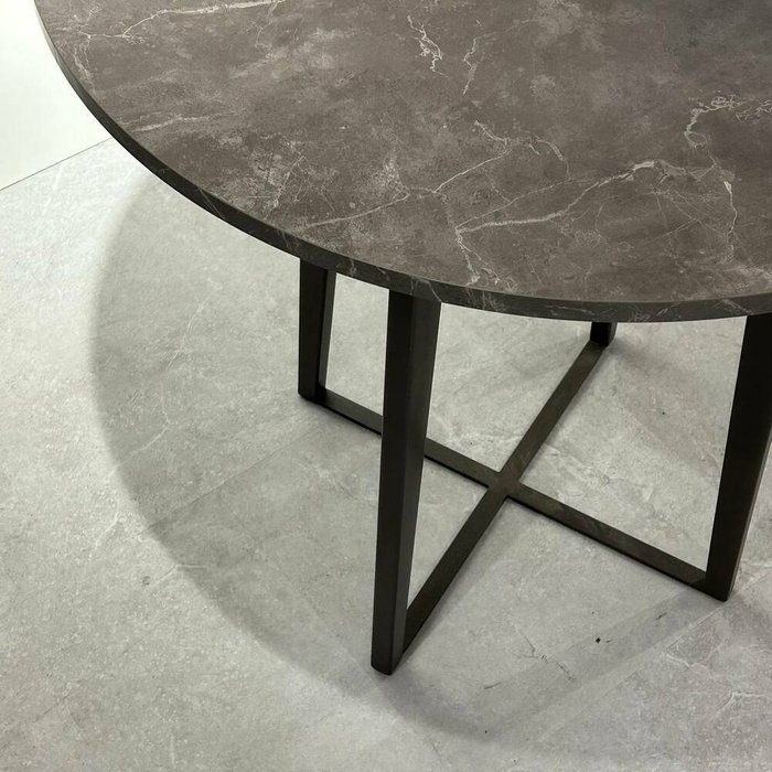 Обеденный стол Геометрия серо-черного цвета - купить Обеденные столы по цене 57900.0
