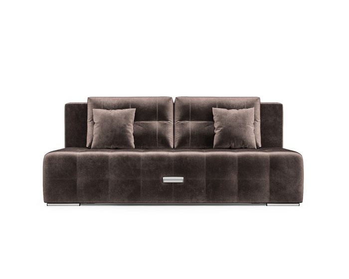 Прямой диван-кровать Марсель 4 серо-коричневого цвета - купить Прямые диваны по цене 34990.0