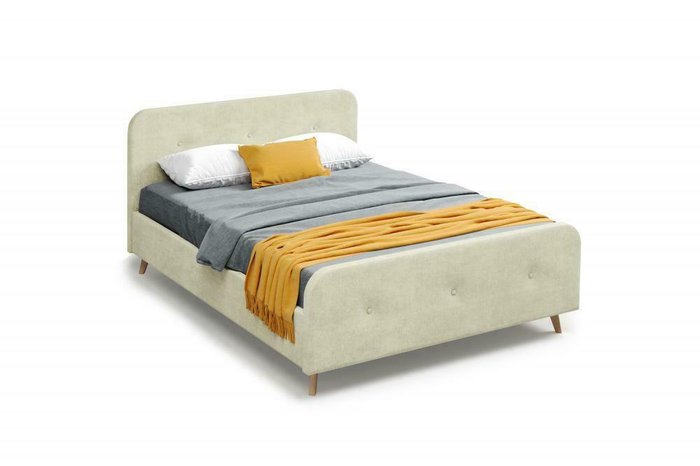 Кровать с подъемным механизмом Сиерра 160х200 светло-бежевого цвета