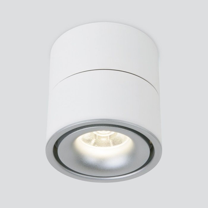 Накладной потолочный светодиодный светильник DLR031 15W 4200K 3100 белый матовый/серебро Klips - купить Накладные споты по цене 3540.0