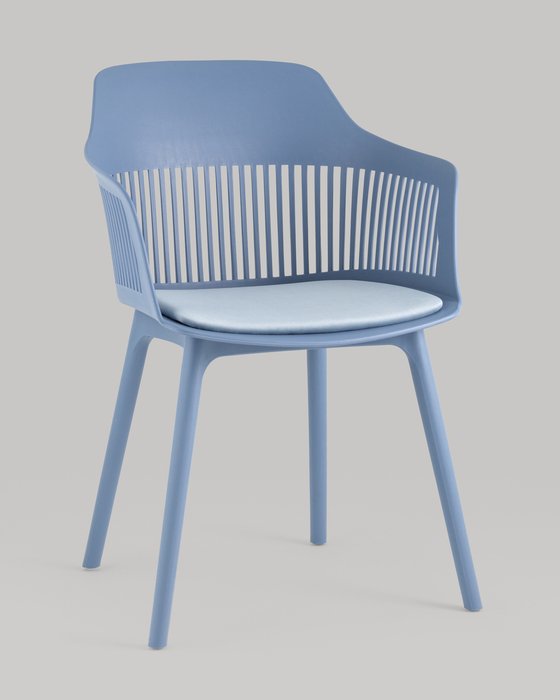 Стул Crocus голубого цвета с подушкой - лучшие Обеденные стулья в INMYROOM