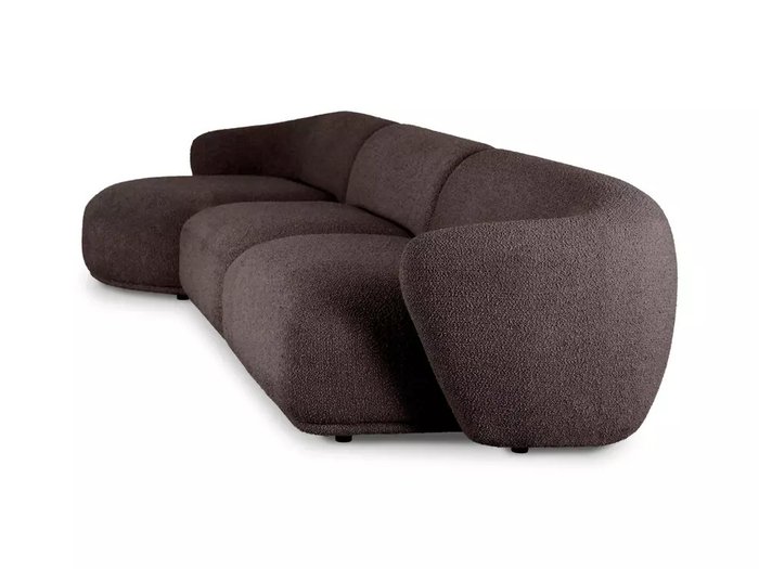 Модульный диван Fabro серо-коричневого цвета левый - купить Прямые диваны по цене 311400.0