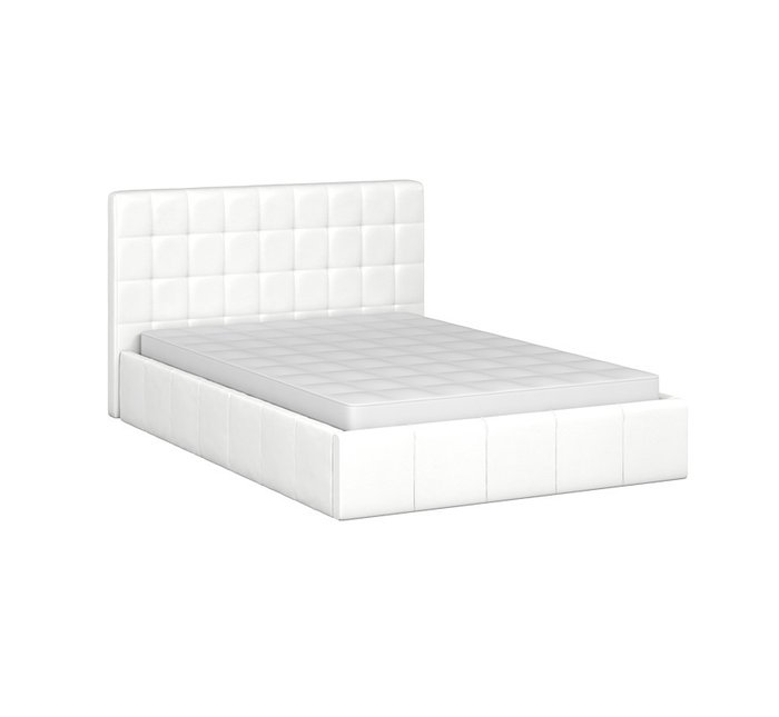 Кровать Инуа 140х200 белого цвета с подъемным механизмом  - купить Кровати для спальни по цене 60305.0