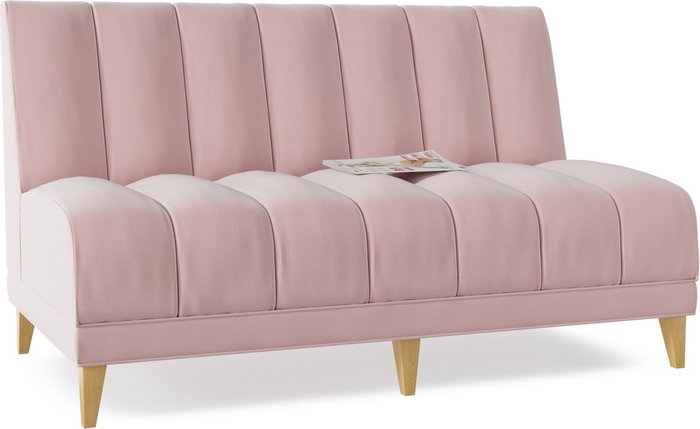 Диван прямой Люция Flamingo розового цвета - купить Прямые диваны по цене 27450.0