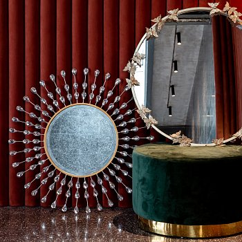 Настенное зеркало Брайтон с металлической рамой - лучшие Настенные зеркала в INMYROOM