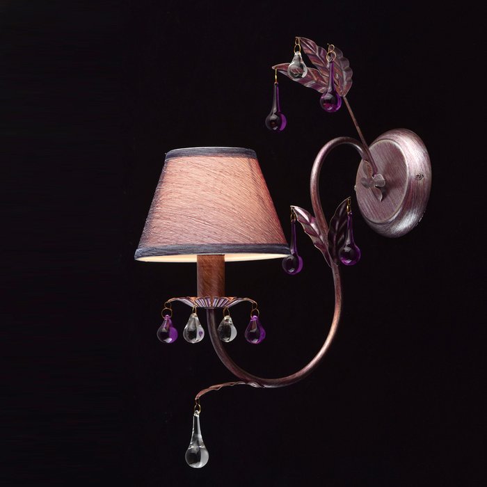 Бра Федерика с абажуром  фиолетового цвета - купить Бра и настенные светильники по цене 7680.0