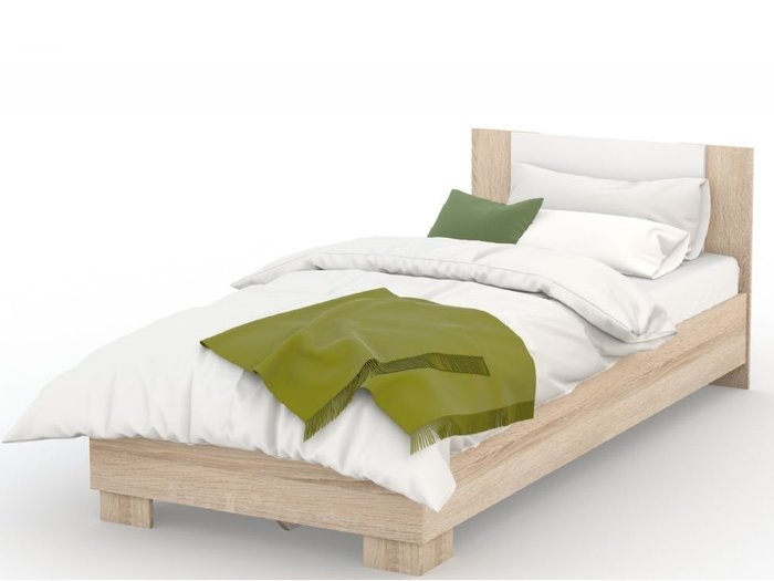 Кровать Аврора 120х200 бежевого цвета - купить Кровати для спальни по цене 10091.0