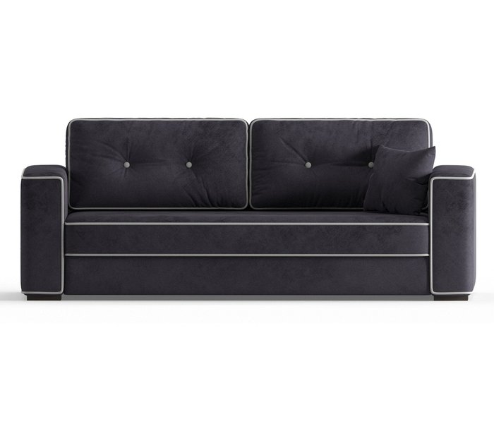 Диван-кровать Аваллон в обивке из велюра темно-серого цвета - купить Прямые диваны по цене 36790.0