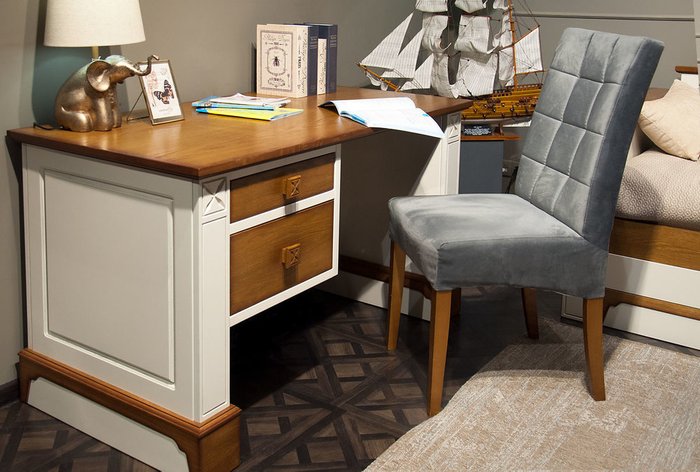 Стол письменный Brianson бело-коричневого цвета - лучшие Письменные столы в INMYROOM