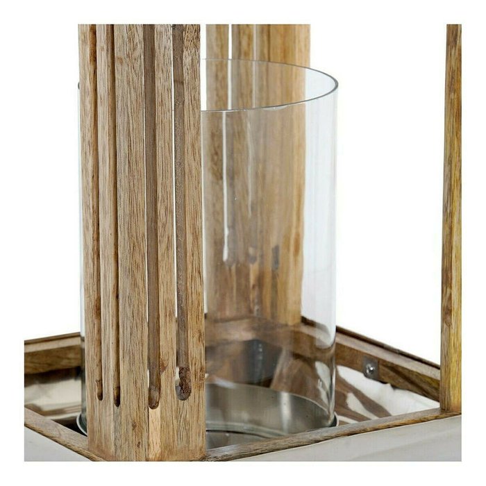 Фонарь DKD Home Decor Серебряный Металл Стеклянный (23 x 23 x 36 cm) - лучшие Подсвечники в INMYROOM
