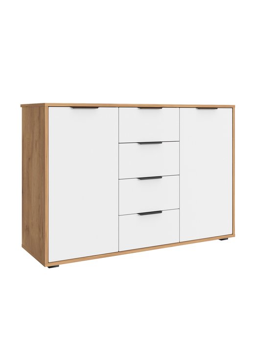 Комод Оптима ОП-17 цвет дуб крафт золотой/меренга