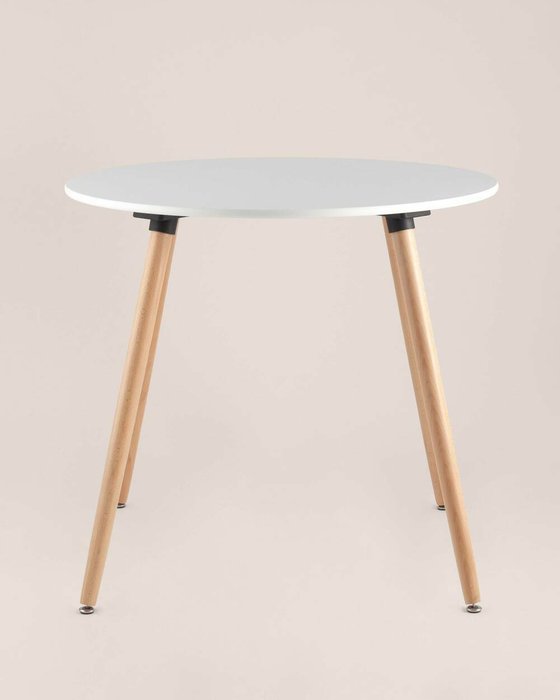 Обеденный стол Oslo Round с белой столешницей  - лучшие Обеденные столы в INMYROOM