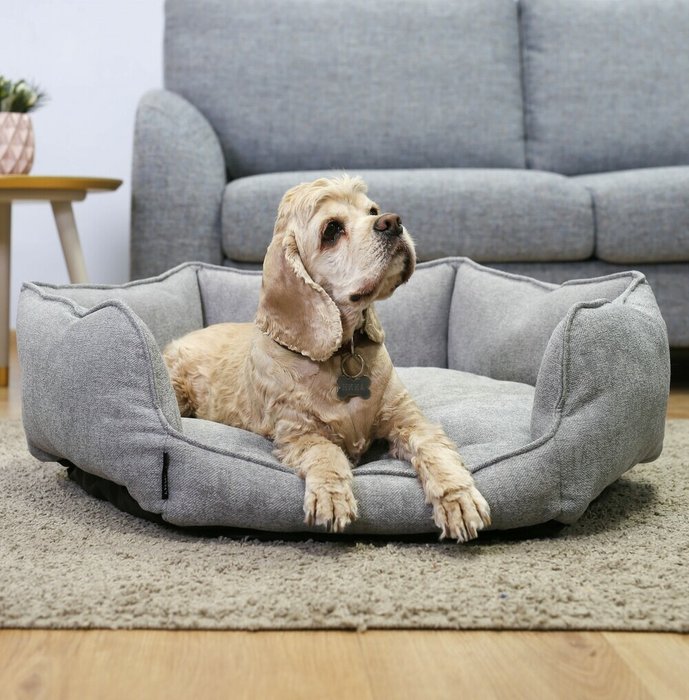 Лежанка круглая для животных 60х70 серого цвета - лучшие Мебель для домашних питомцев в INMYROOM
