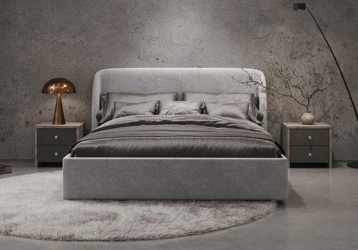 Кровать Nicole 160х200 серого цвета без основания  - купить Кровати для спальни по цене 37000.0