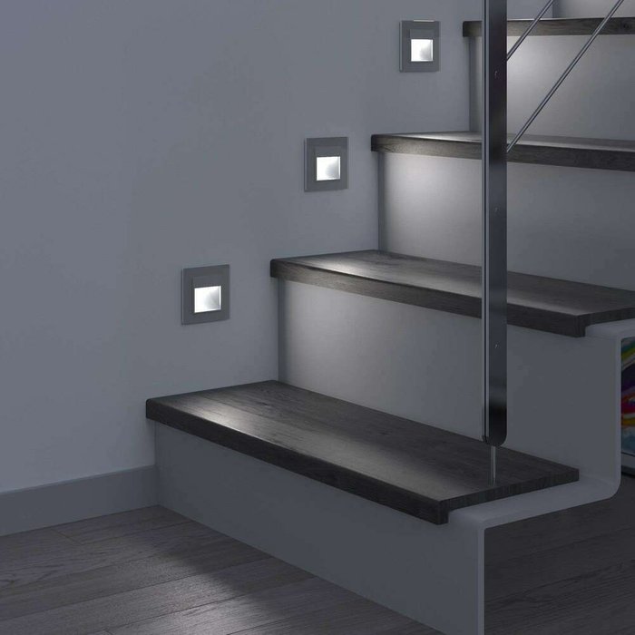 Встраиваемая LED подсветка серебряный WL06-BL-01-LED Встраиваемые механизмы серебряные - лучшие Подсветка для лестниц в INMYROOM Встраиваемая LED подсветка серебряный WL06-BL-01-LED Встраиваемые механизмы серебряные - лучшие Подсветка для лестниц в INMYROOM