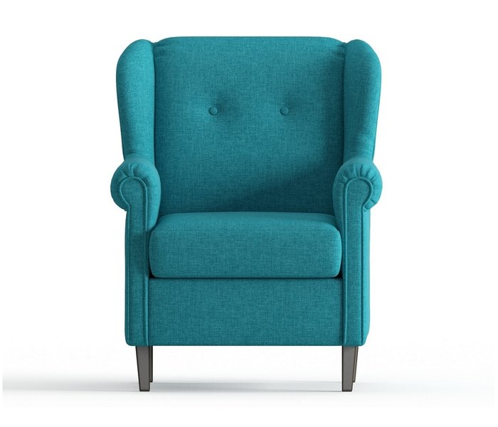 Кресло из велюра Леон голубого цвета - купить Интерьерные кресла по цене 15990.0