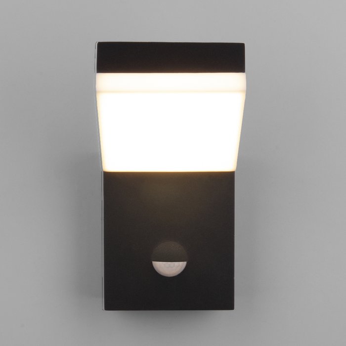 Уличный настенный светодиодный светильник Sensor IP54 с датчиком движения 1541 TECHNO LED черный - купить Настенные уличные светильники по цене 6880.0