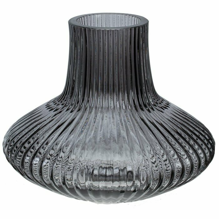 Стеклянная ваза H14 серого цвета