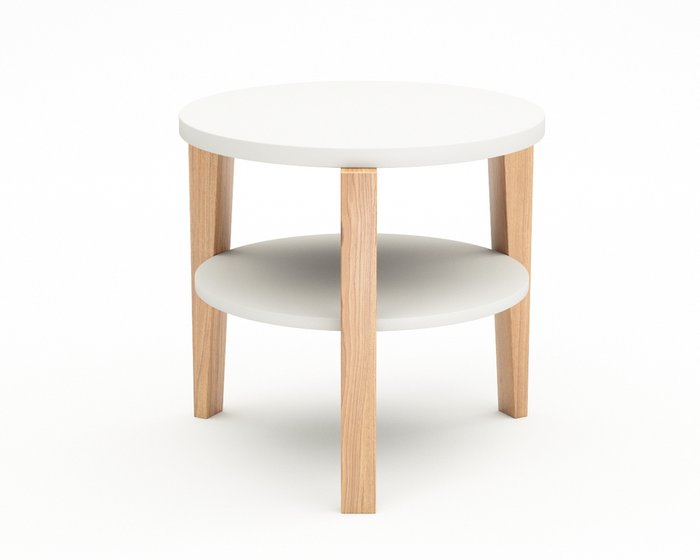 Кофейный стол Aster Low бело-бежевого цвета - купить Кофейные столики по цене 26616.0
