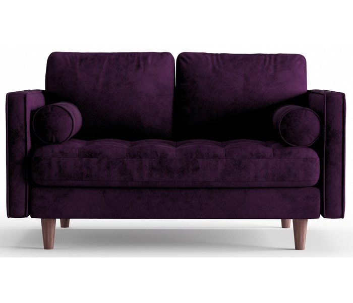 Диван из велюра Асгард фиолетового цвета - купить Прямые диваны по цене 29990.0