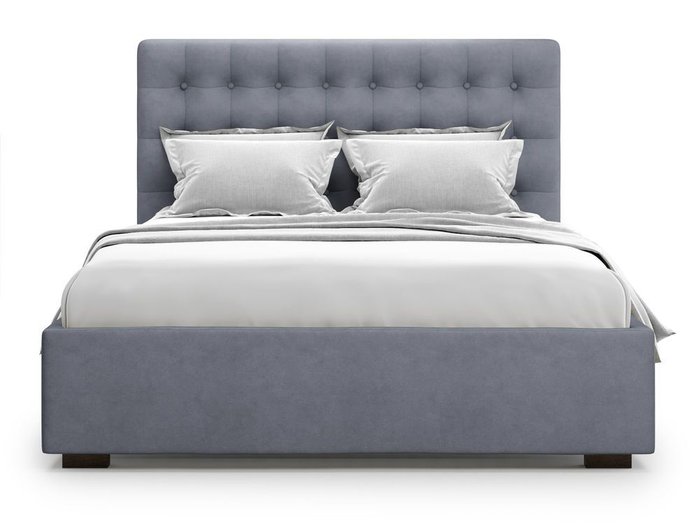 Кровать с подъемным механизмом Brayers 140х200 серого цвета