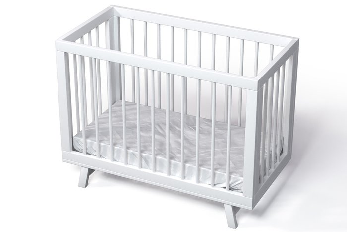 Кроватка для новорожденного Lilla Aria 60х120 белого цвета - купить Колыбели по цене 36125.0
