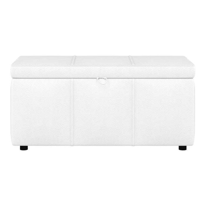Банкетка с ящиком для хранения белого цвета