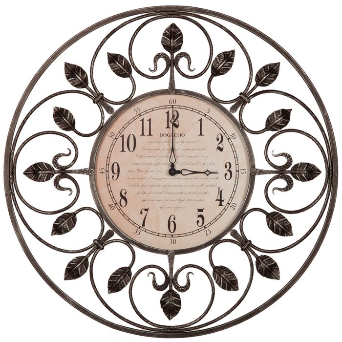 Часы настенные London Time коричневого цвета
