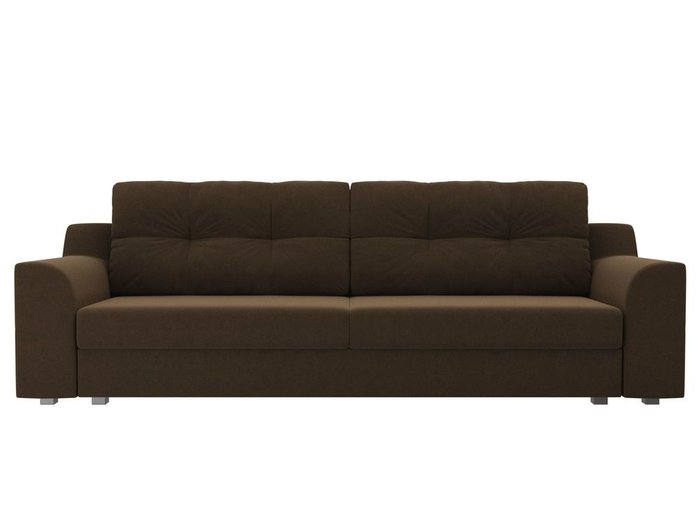 Прямой диван-кровать Сансара коричневого цвета - купить Прямые диваны по цене 41990.0