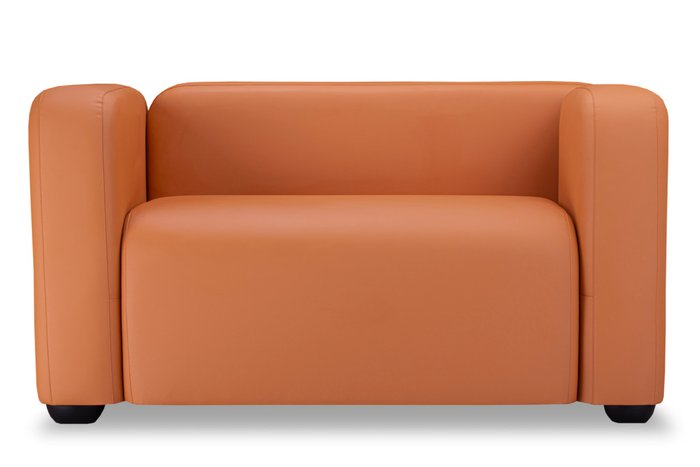 Прямой диван Квадрато Стандарт оранжевого цвета - купить Прямые диваны по цене 39040.0