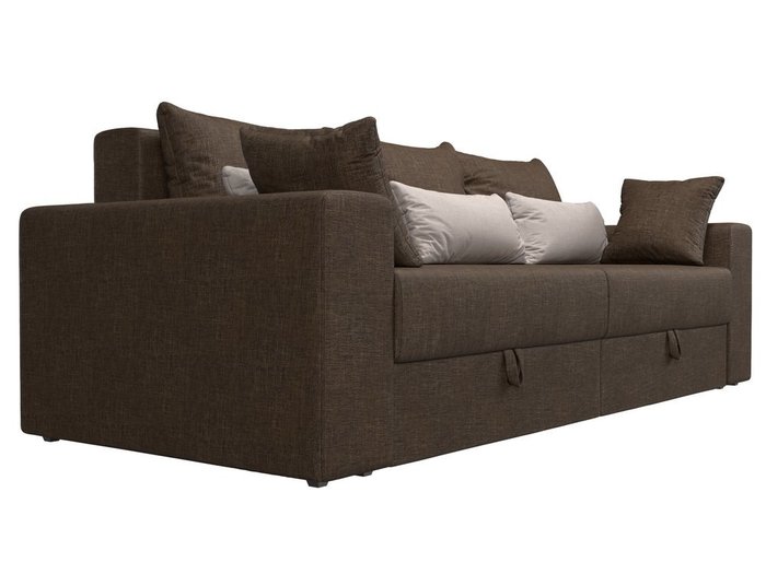 Прямой диван-кровать Мэдисон  коричнево-бежевого цвета - лучшие Прямые диваны в INMYROOM
