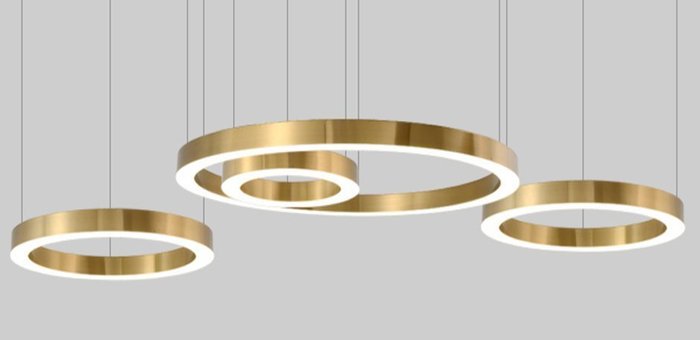 Подвесной светильник Light Ring Horizontal D50 золотого цвета  - лучшие Подвесные светильники в INMYROOM
