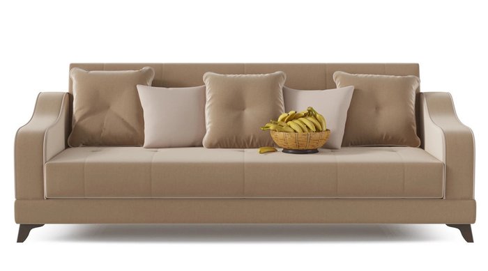 Диван-кровать прямой Шеффилд светло-коричневого цвета - купить Прямые диваны по цене 41034.0
