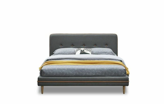 Кровать Madeira 160x200 серо-коричневого цвета - купить Кровати для спальни по цене 47160.0