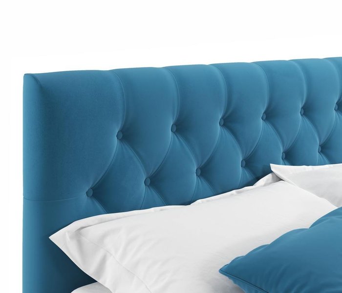 Кровать Verona 140х200 с ортопедическим основанием синего цвета - купить Кровати для спальни по цене 25300.0