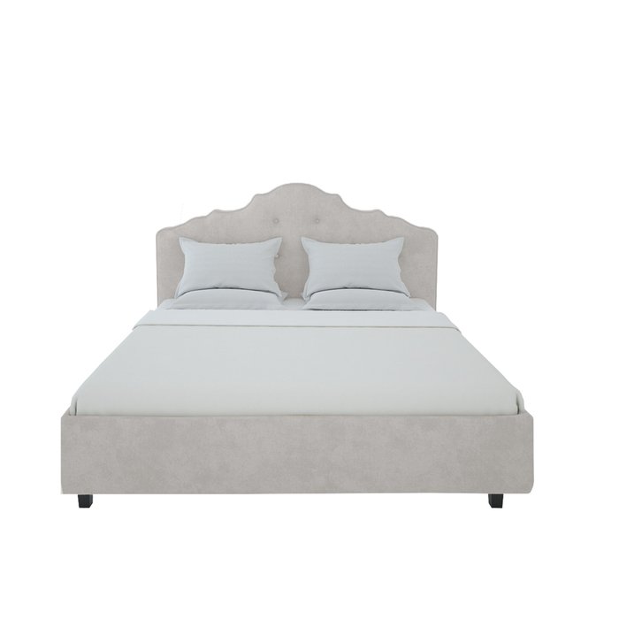 Кровать из молочного льна с изголовьем Palace 160х200  - лучшие Кровати для спальни в INMYROOM