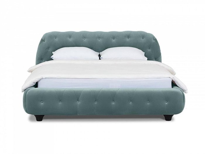 Кровать Cloud серо-бирюзового цвета 160х200 - купить Кровати для спальни по цене 68080.0