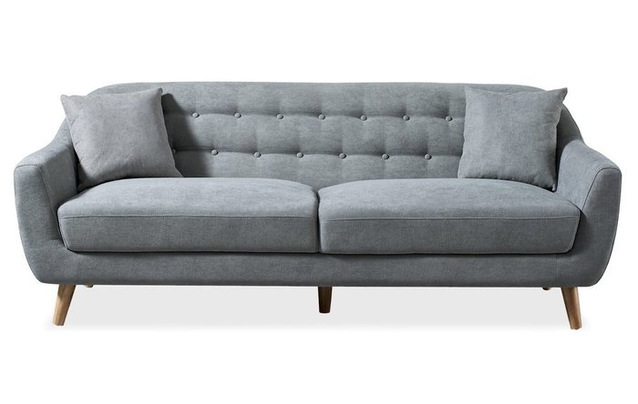 Прямой диван Stockholm M серого цвета