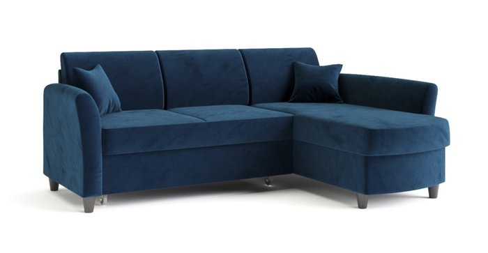 Угловой диван-кровать Катарина темно-синего цвета - купить Угловые диваны по цене 64500.0