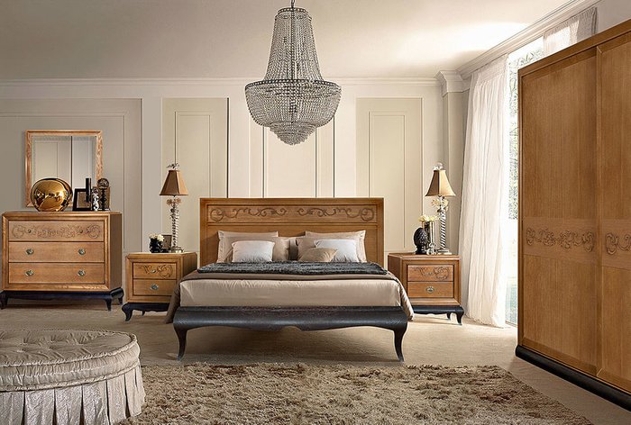 Кровать Соната 180х200 коричневого цвета - купить Кровати для спальни по цене 144270.0