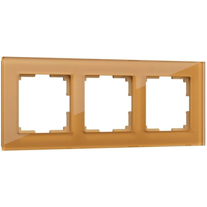 Рамка из стекла на 3 поста Favorit бронзовый WL01-Frame-03